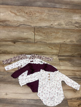 Nicole Miller 4pk Bodysuit Set White sz 6/9m
