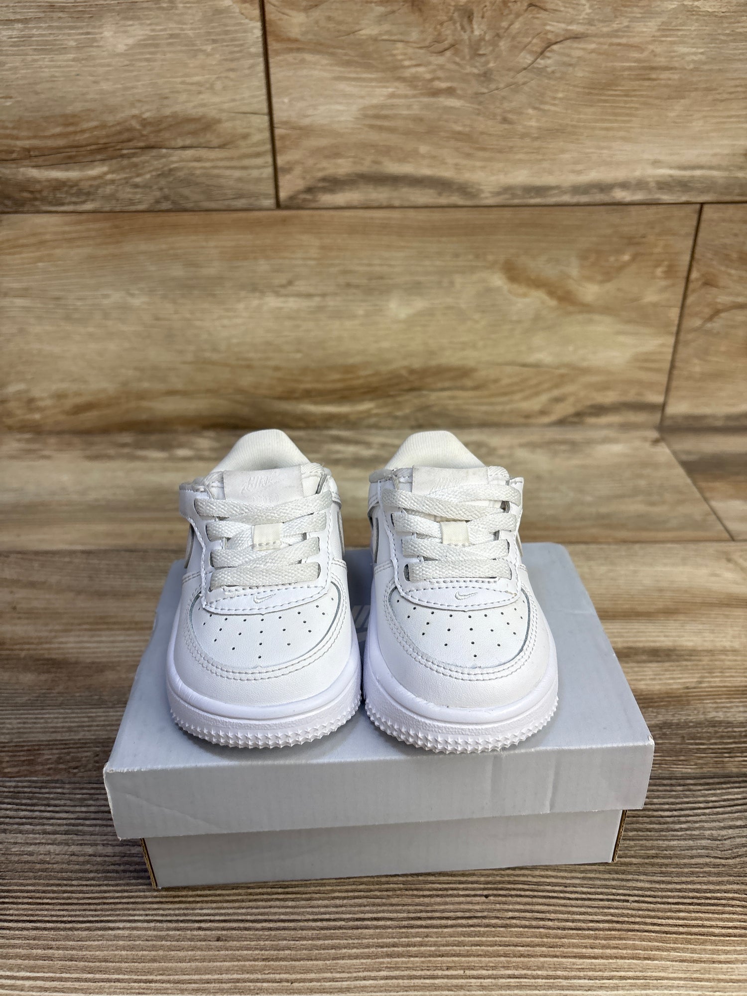 Nike Force 1 Low EasyOn TD 'Triple White' Sneakers White sz 4c