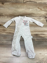 Mother's Promise Floral Ruffle Sleeper Grey sz 0-3m