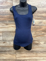 NEW Bun Maternity Ribbed Nursing Tank Top Blue sz Small - Me n Mommy To Be