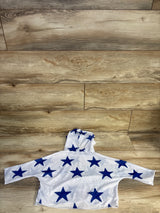 Shein Star Print Mesh Hooded Swim Cover-Up White sz 4T