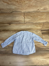 H&M Striped Button Up Shirt Blue sz 3T