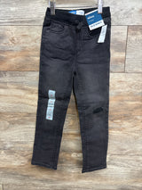 NEW Old Navy Rib-Knit Skinny 360 Stretch Distressed Jeans Black sz 5T