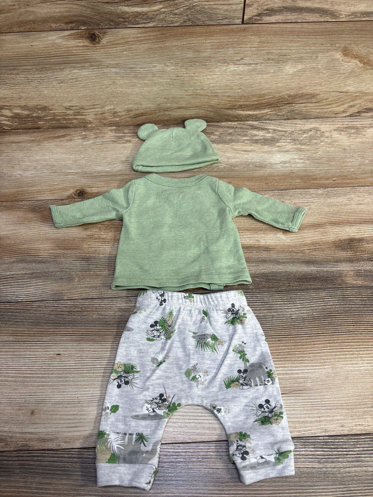 Disney Baby Mickey Mouse 3pc Set Green sz NB