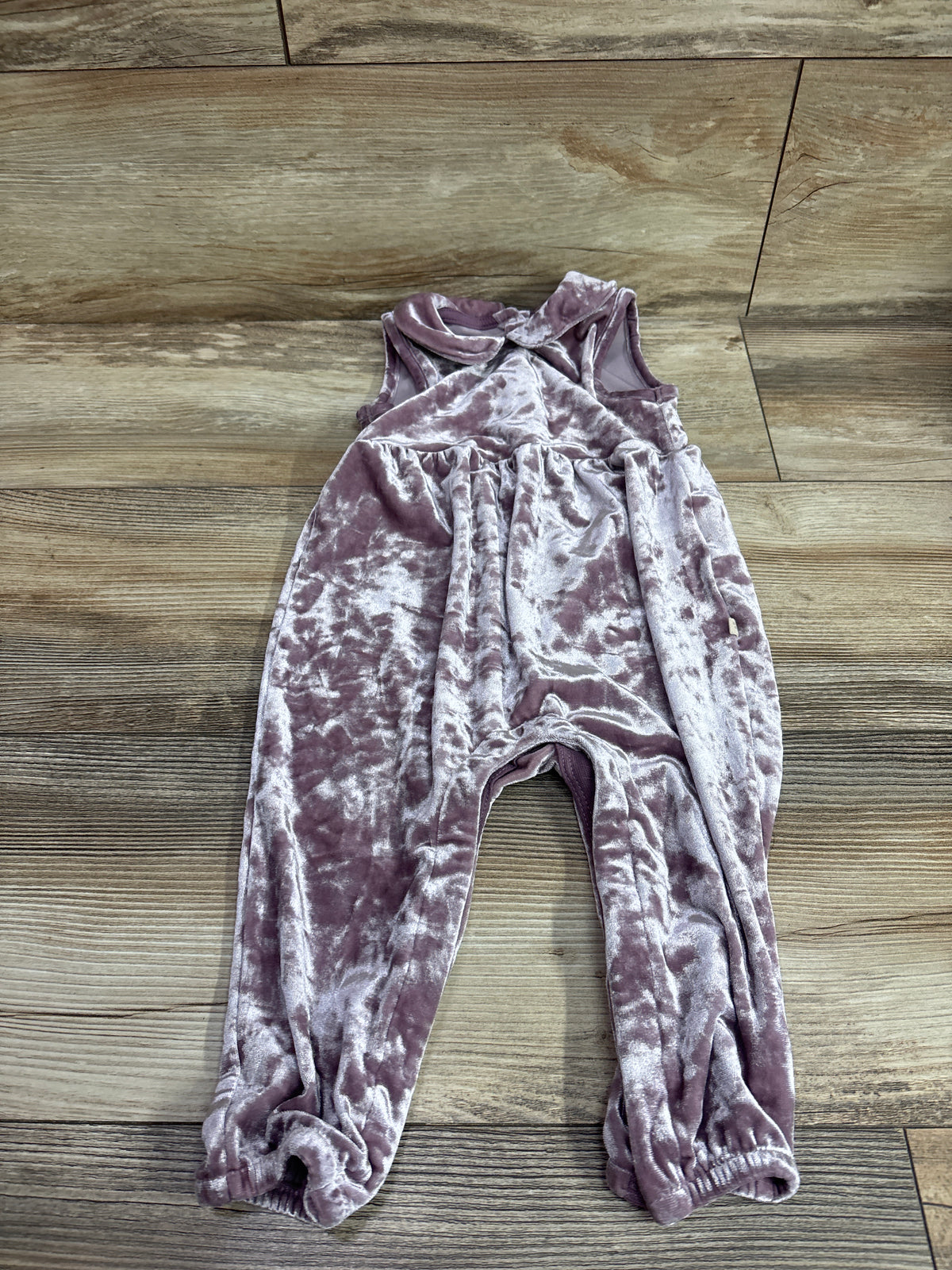 Baby Gap Crushed Velvet Collared Jumpsuit Purple sz 12-18m