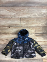 Nike Mixed Media Camouflage Puffer Jacket Blue/Green sz 3T
