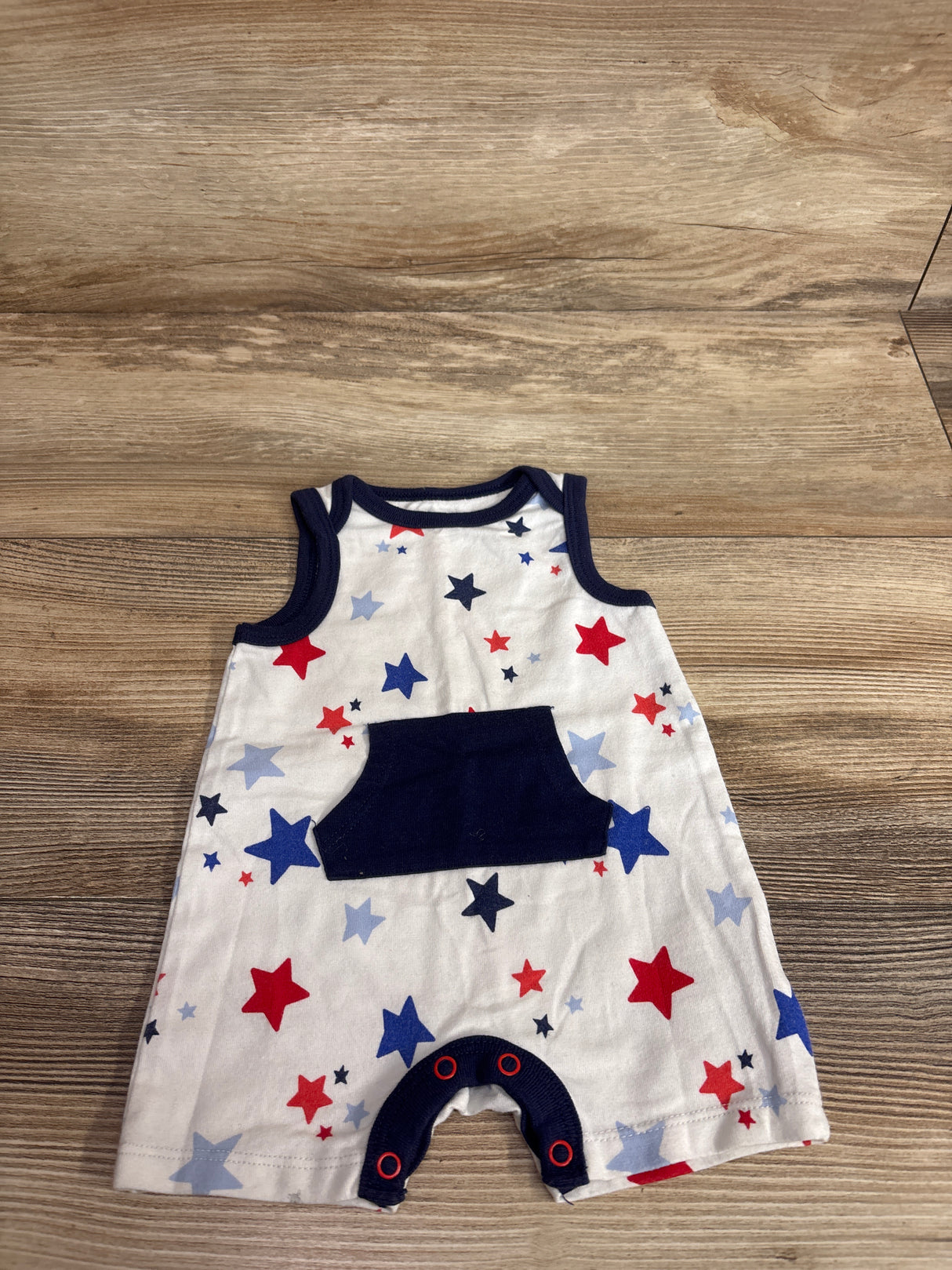 Cat & Jack Star Print Tank Romper White sz Newborn