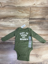 NEW Old Navy 'Got it From My Mama' Bodysuit Green sz 3-6m