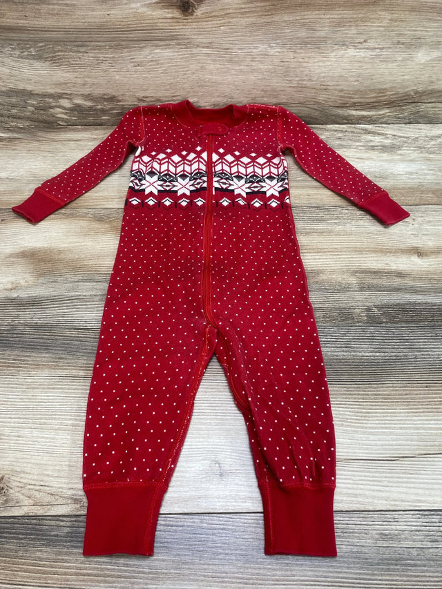 Hanna Andersson Fair Isle Sleeper Red sz 12-18m - Me n Mommy To Be
