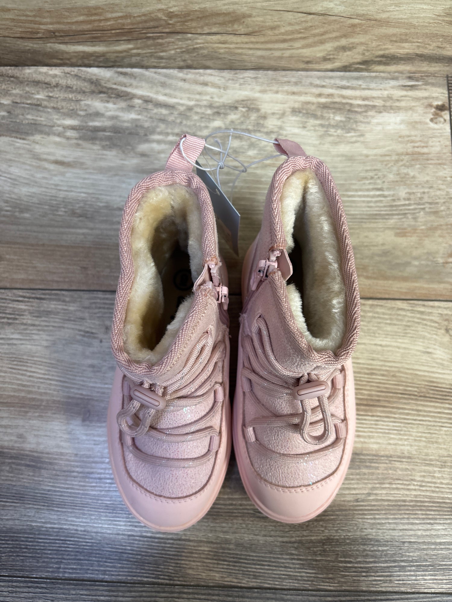 NEW Cat & Jack Sophia Fur-Lined Winter Boots Pink sz 9c