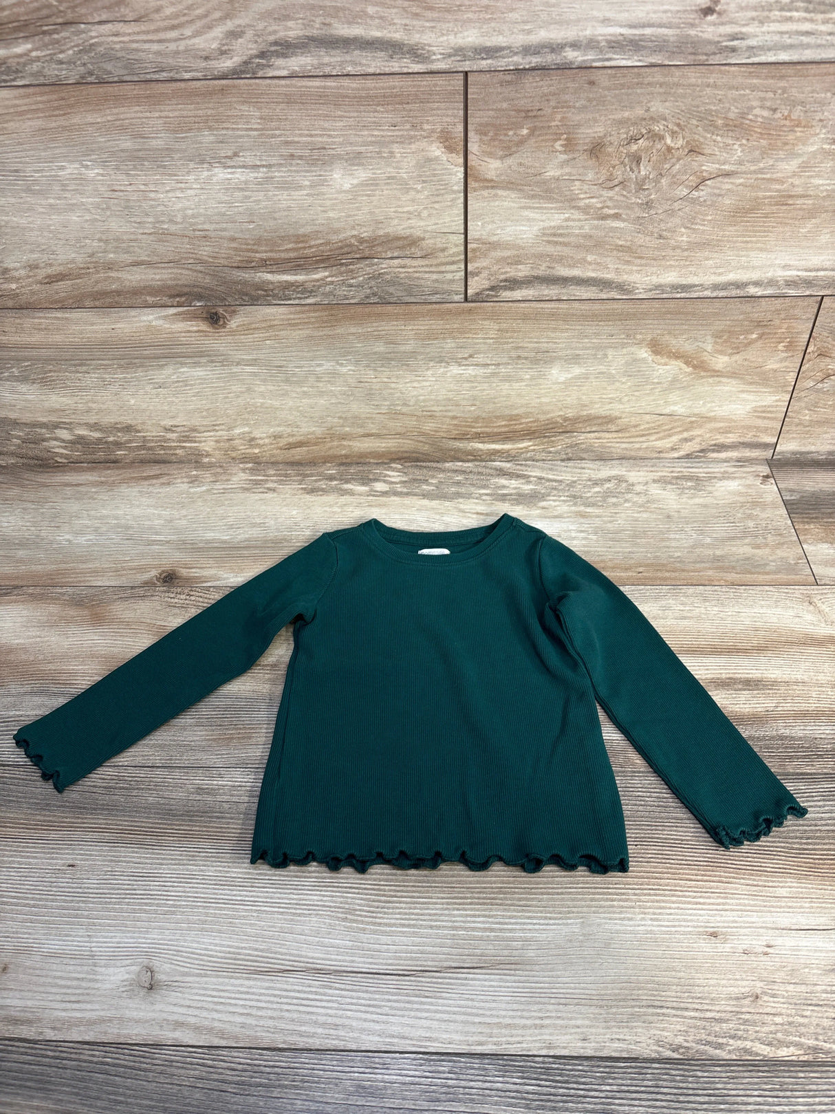 Gymboree Long Sleeve Lettuce Trim Shirt Green sz 2T