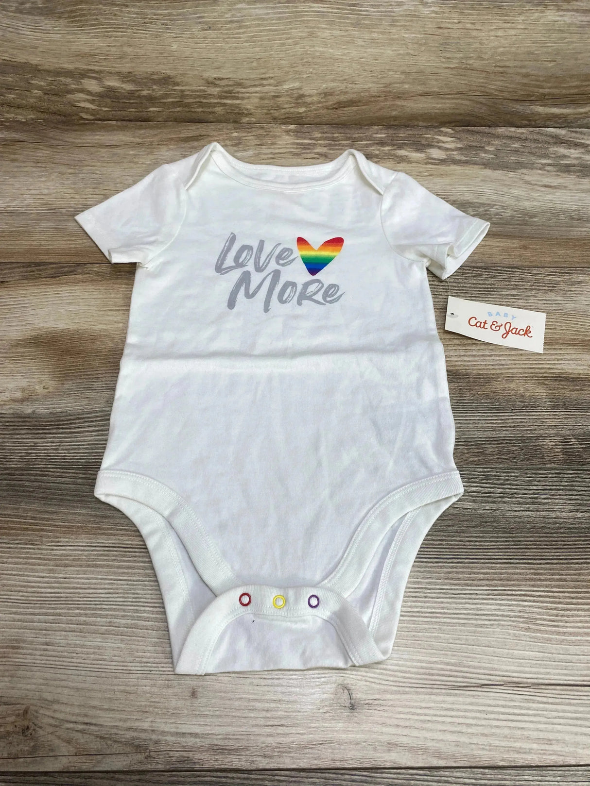 NEW Cat & Jack Love More Bodysuits White sz 18m