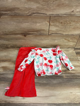 Disney Junior 2pc Minnie Mouse Velour Shirt & Pants Set White sz 2T