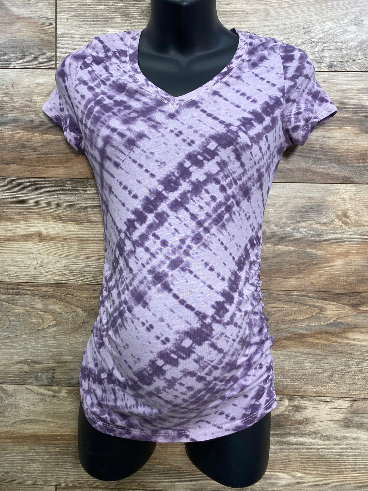 Sonoma Maternity Tie-Dye Ruched Shirt Purple sz Small