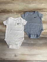 Nike 2pk Bodysuits Oatmeal/Grey sz 9m