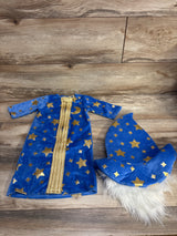 Halloween 3pc Li'l Wizard Costume Blue sz 6-9m - Me n Mommy To Be