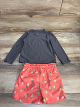 Just One You 2pc Surf's U Rashgaurd Set Grey sz 3T