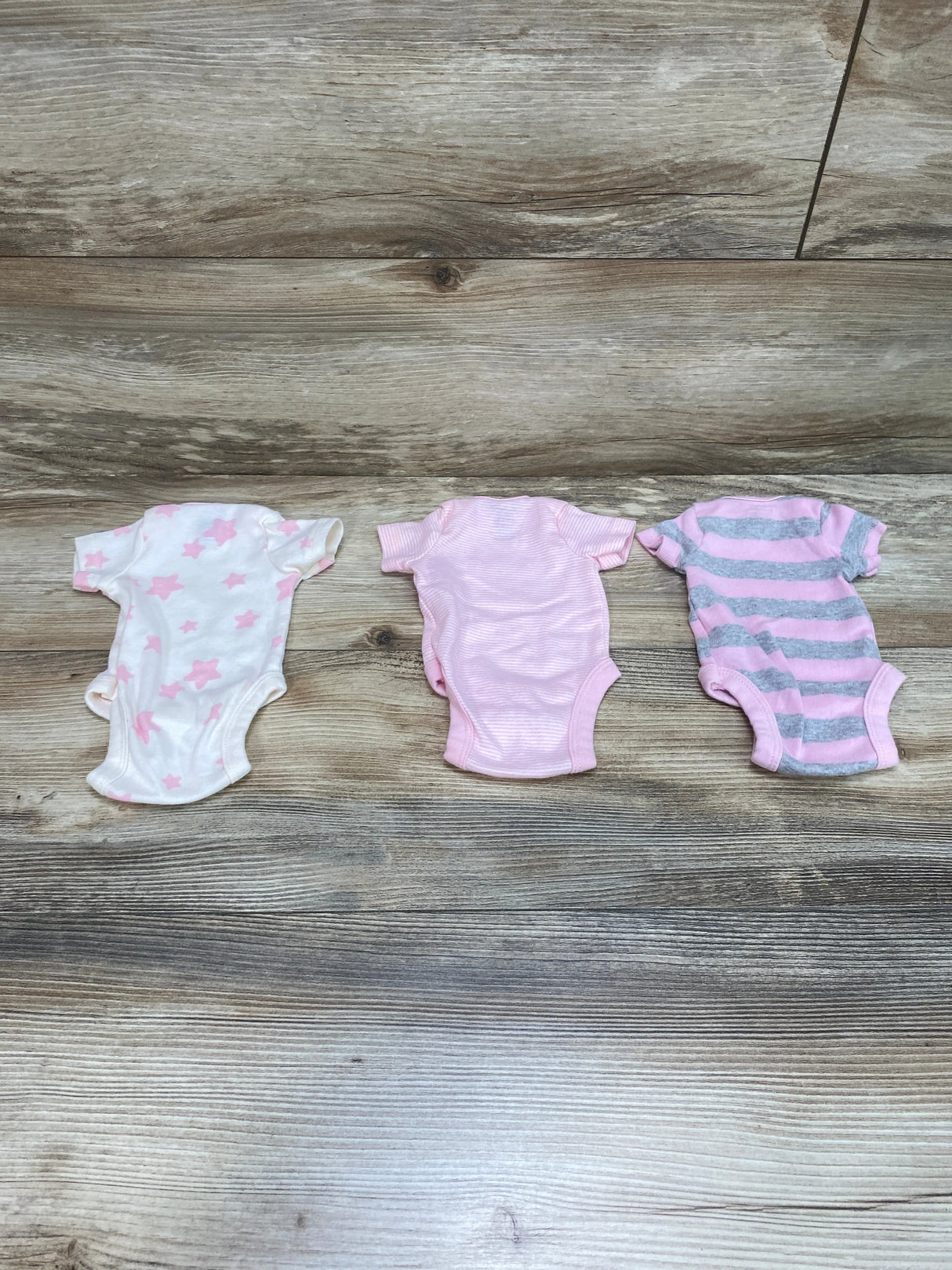 Gerber 3pk Bodysuits White/Pink sz Preemie