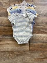NEW Wonderluxe 5pk Bodysuit Set Blue sz 0/3m