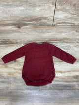 Carter's Bobble Sweater Romper Burgundy sz 6-9m