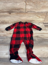 Children's Place Buffalo Print Blanket Sleeper Red sz 9-12m
