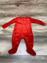 Old Navy Velour Sleeper Red sz 3-6m