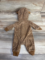 Just One You Reindeer Hooded Coverall Brown sz Newborn
