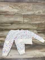 Zitlo 2pc Plush Full-Zip Sweatshirt & Joggers Set White sz 2-3T