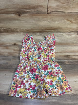 Lucky Penny Floral Shortie Romper White sz 5T
