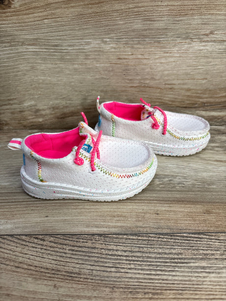 Hey Dude Kids Wendy Perf Neoprene White Shoes sz 5c - Me n Mommy To Be