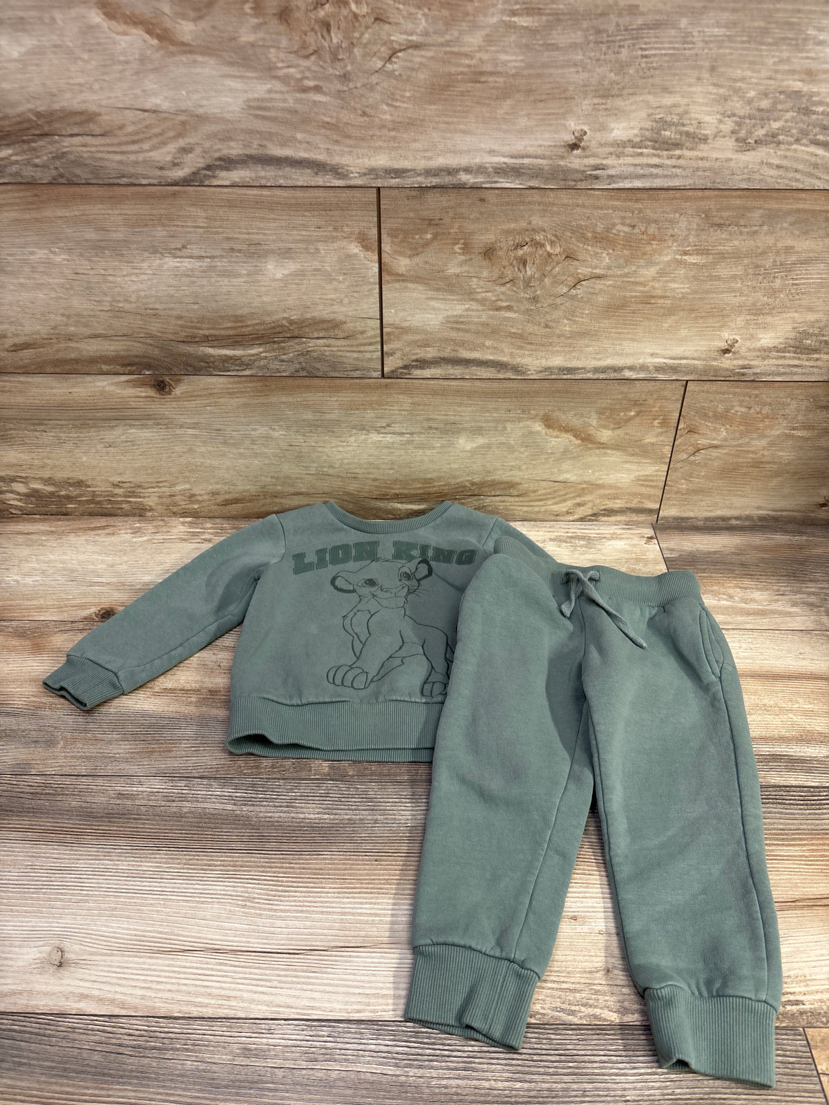 Disney The Lion King 2pc Sweatshirt & Joggers Set Green sz 2T