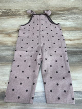 Zara Polka Dot Knit Overalls Mauve sz 18-24m