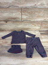 Just One You 2pc Stiped Shirt & Pants Set Grey sz 6m