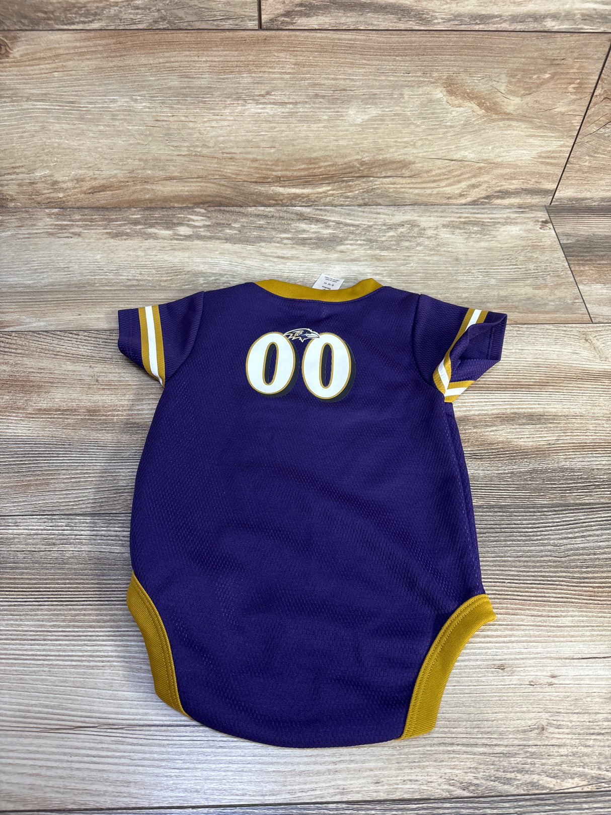 NFL Team Apparel Baltimore Ravens Mesh V-Neck Bodysuit Purple sz 6-12m