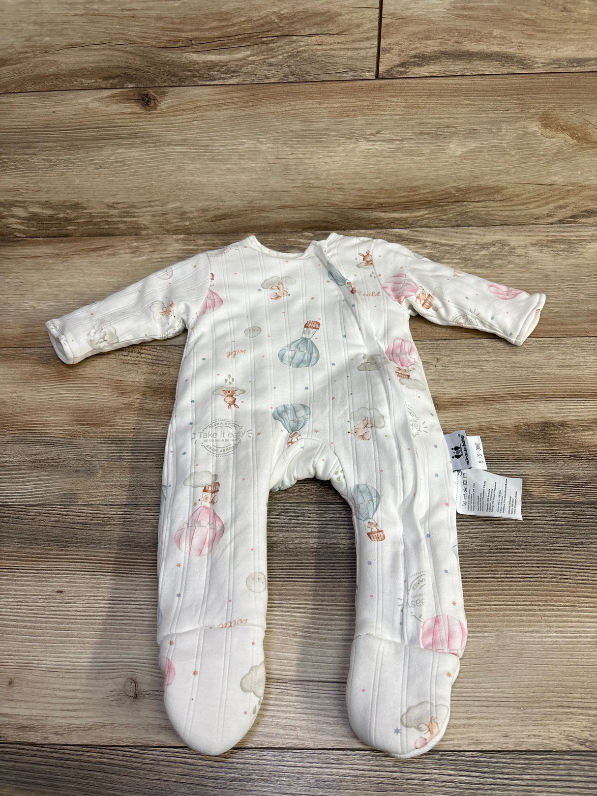 Miracle Baby Sleep Bag with Feet White sz 0-3m