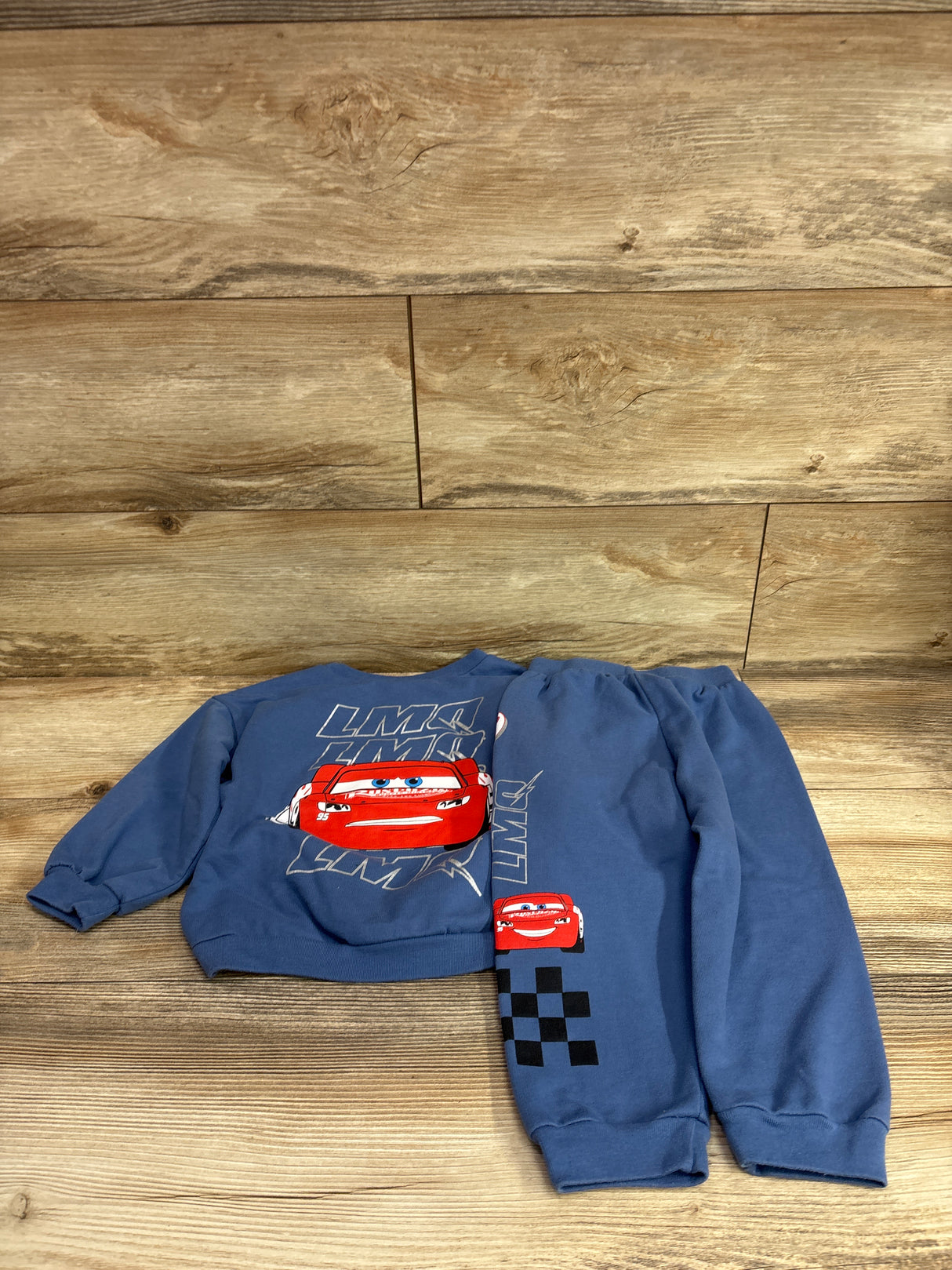 Disney Pixar Cars 2pc Sweatshirt & Joggers Blue sz 3T