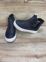 Wonder Nation Casual Ruffle Sneaker Booties Black Sz 9c