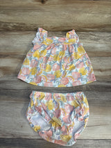 Child Of Mine 2pc Fruit Print Dress & Bloomers Set Pink sz 24m