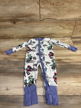 Fletch Bamboo Motorcycle Race Convertible Footie White sz 6-12m
