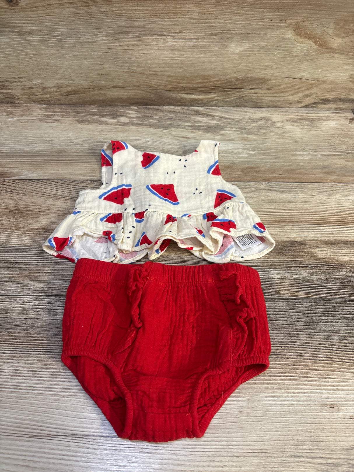 Cat & Jack 2pc Gauze Tank Top & Bloomers Set Ivory sz 6-9m