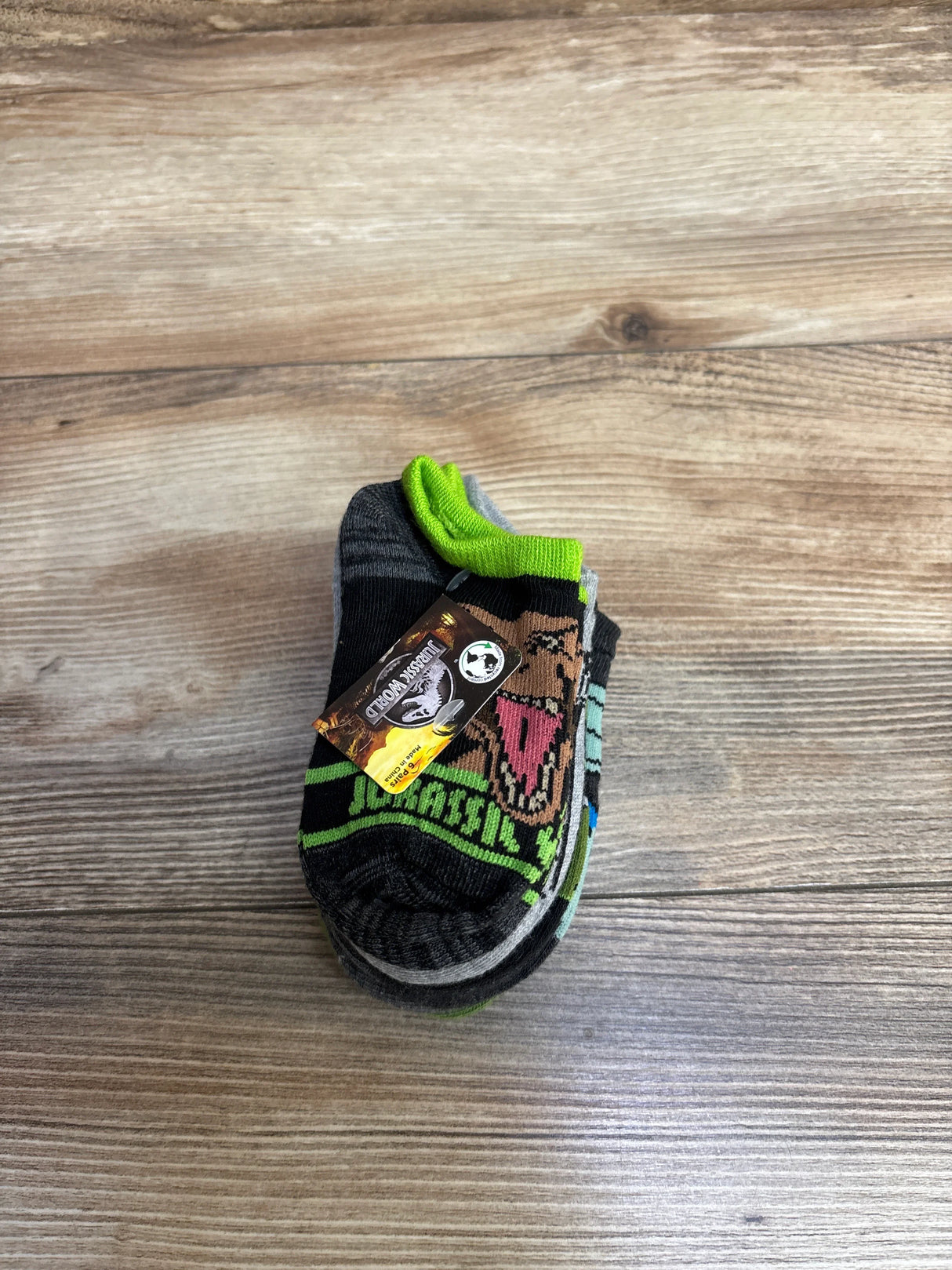 NEW Jurassic World Low Cut Socks 6pk sz 2T-3T
