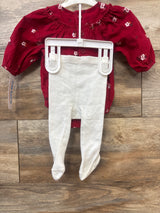NEW Just One You 2pc Corduroy Long Sleeve Bubble Romper & Footed Tights Red sz Newborn