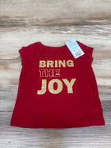 NEW Cat & Jack Bring The Joy Shirt Red sz 12m