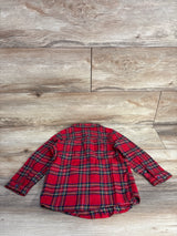 H&M Tartan Plaid Button Up Flannel Red sz 3T