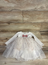 Disney Junior Minnie Mouse Long Sleeve Tulle Dress Cream sz 3T