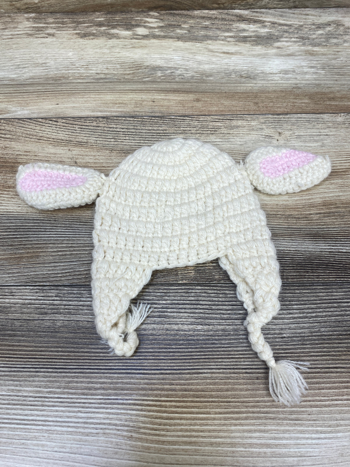 Mud Pie Little Lamp Crochet Hat Beige sz Newborn