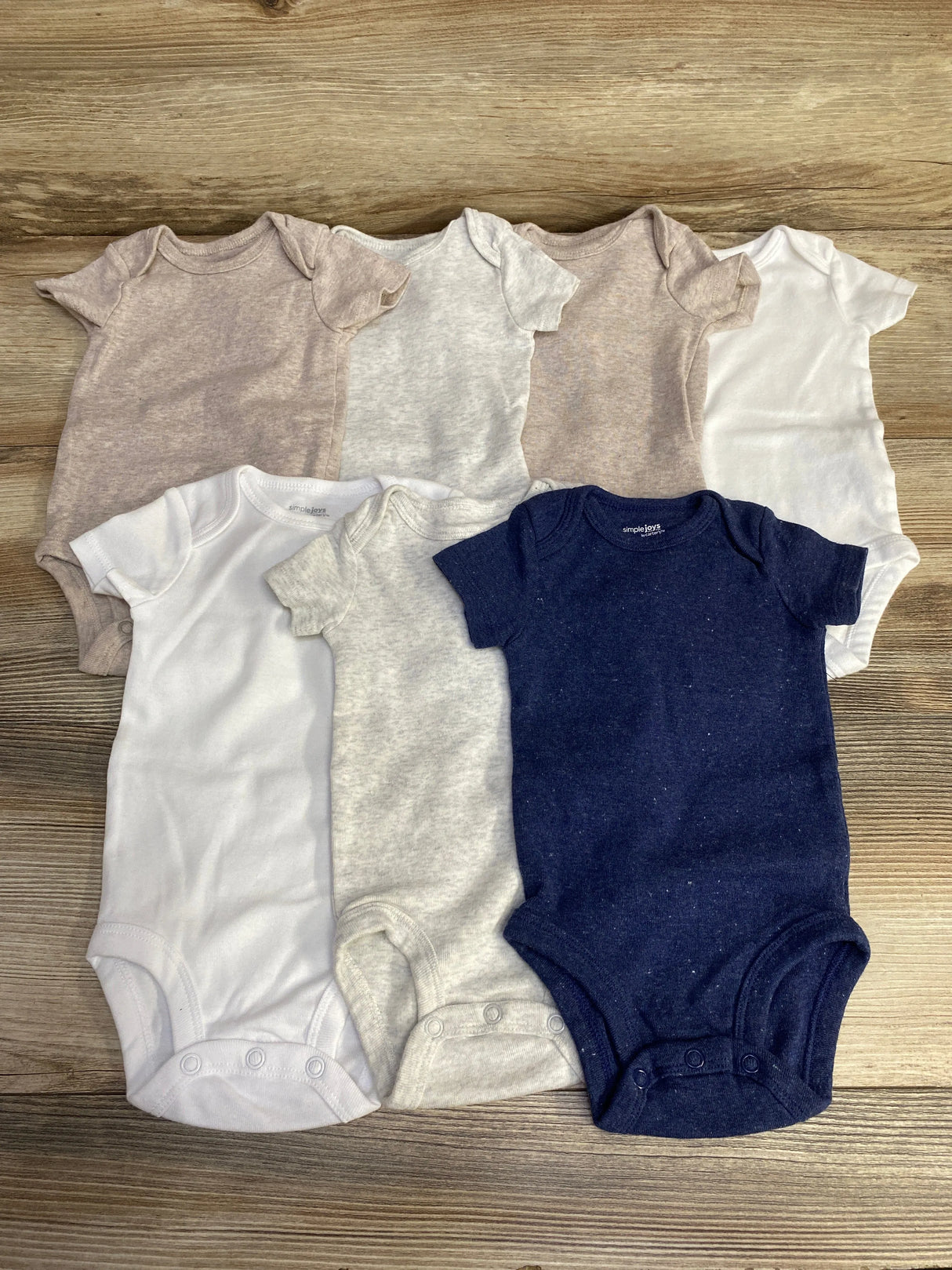 Simple Joys 7pk Bodysuits White sz 0-3m