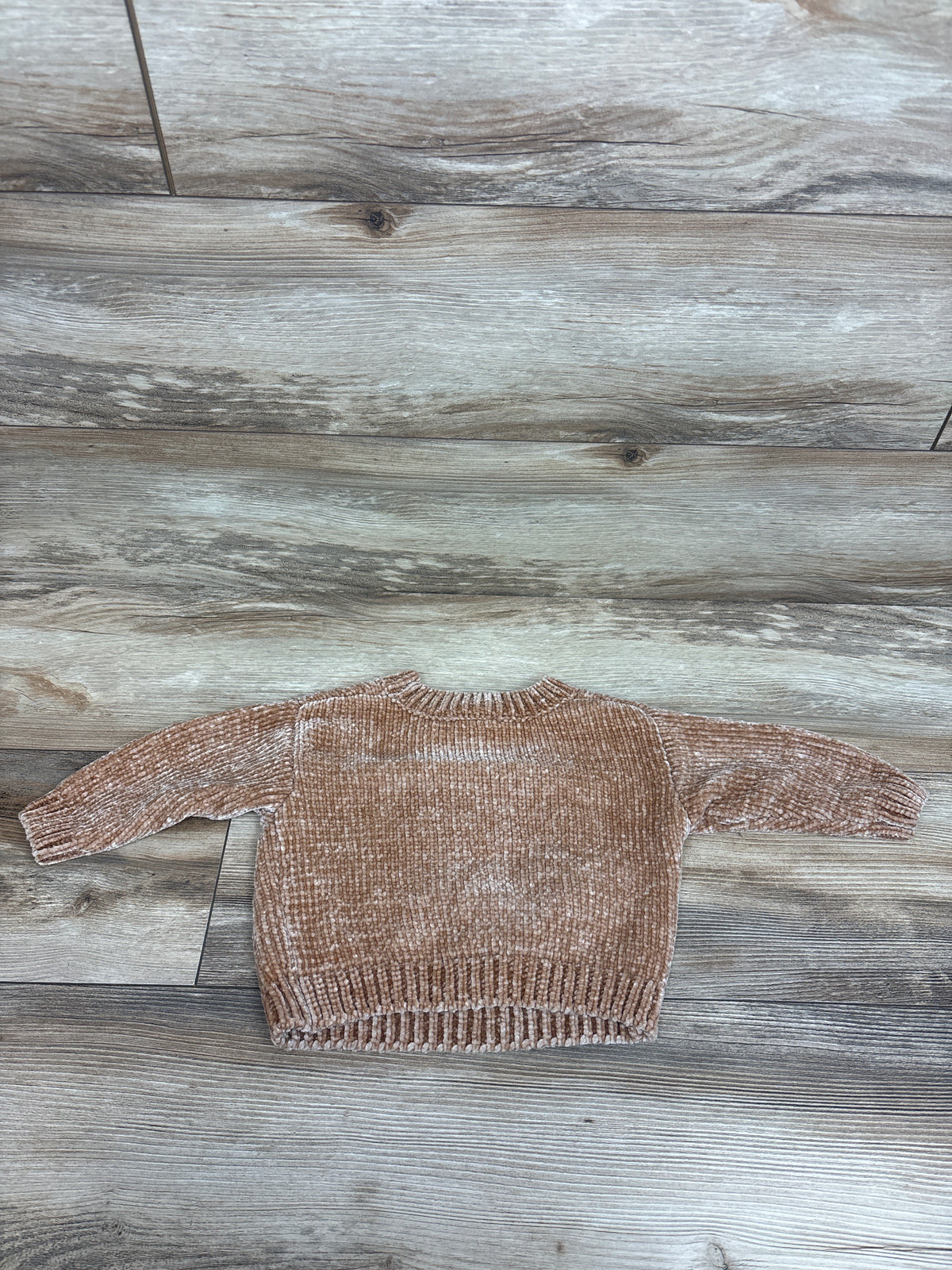 Disney Junior Minnie Mouse Velour Knit Sweater Brown sz 12m