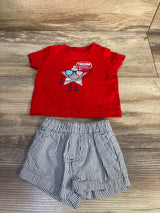 Carter's 2pc Freedom Rocks Shirt & Shorts Set Red sz Newborn