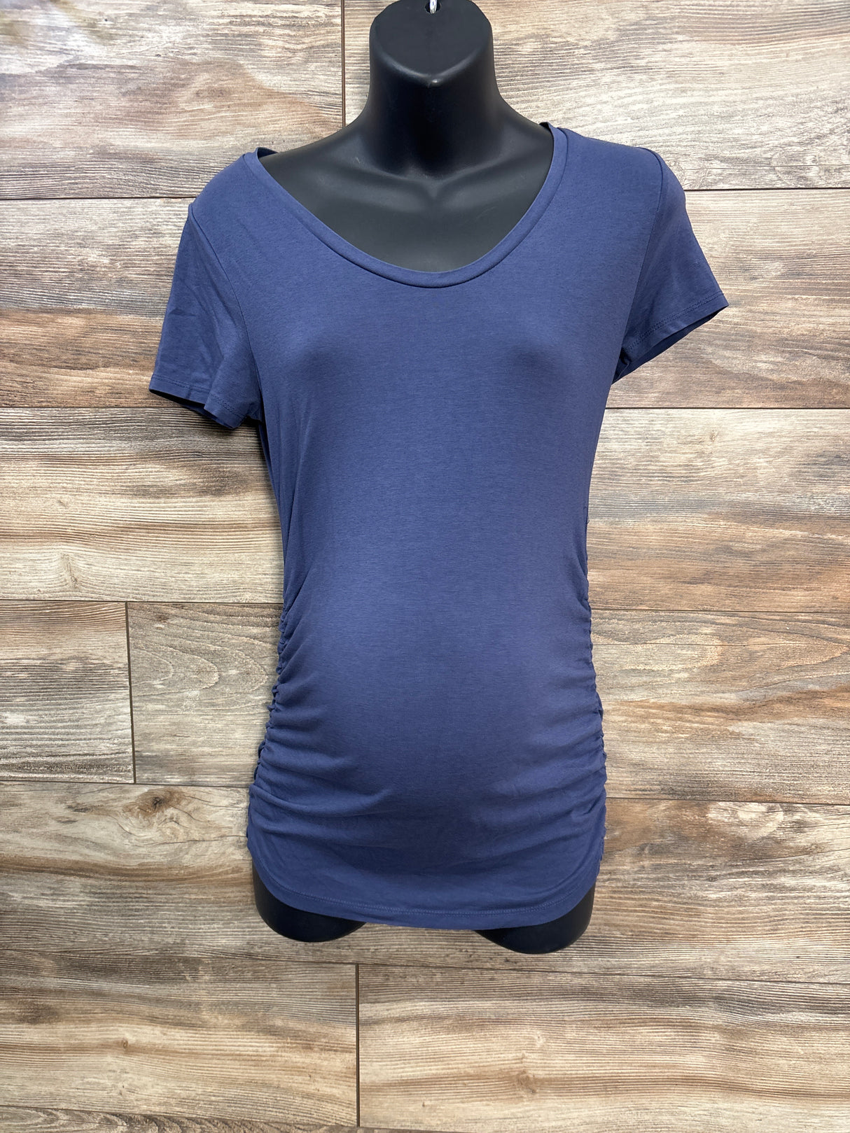 A Pea In The Pod Ruched Shirt Blue sz Medium